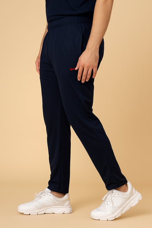 Blue premium micro relaxed fit trouser