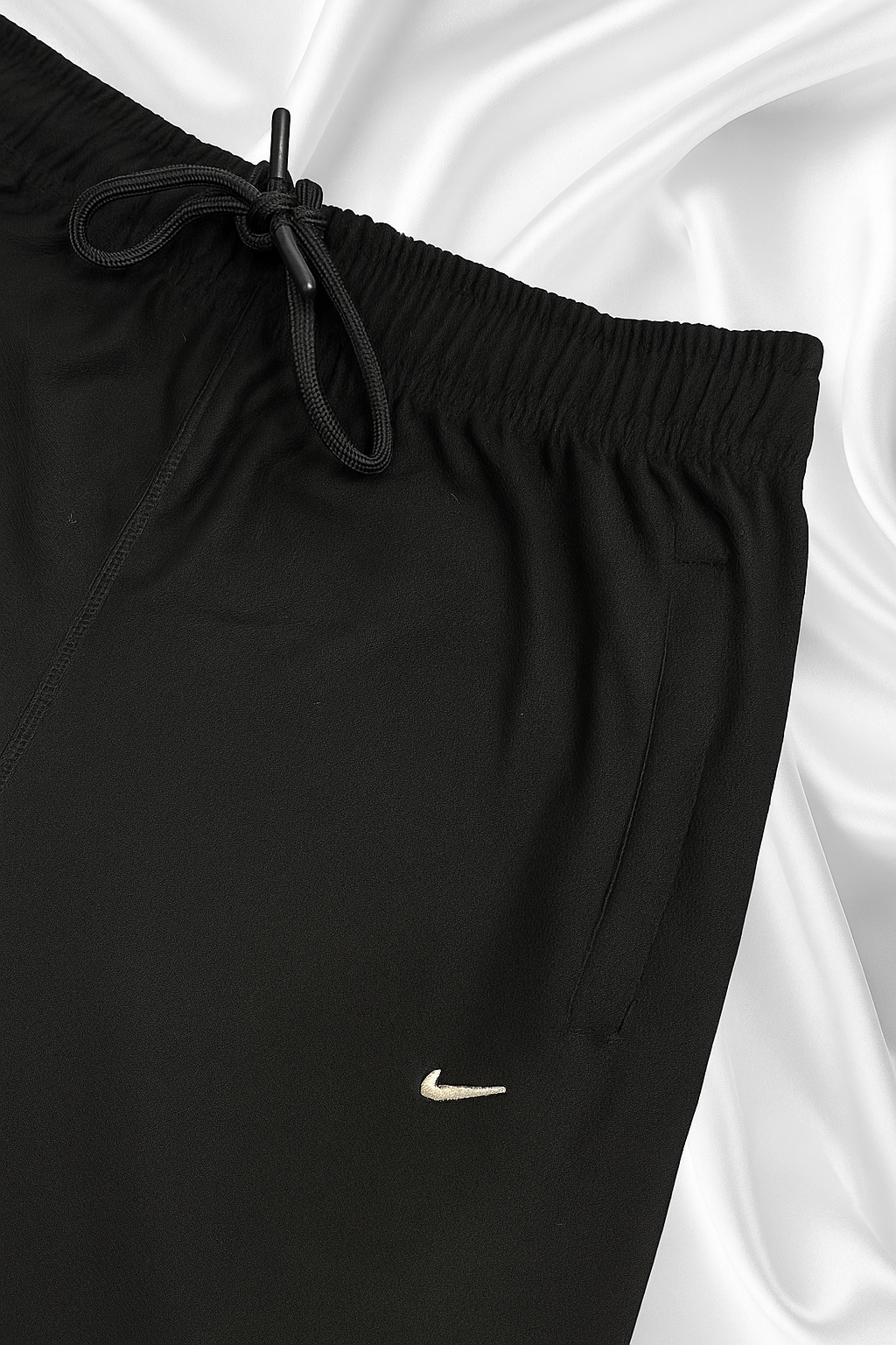 Black premium micro relaxed fit trouser